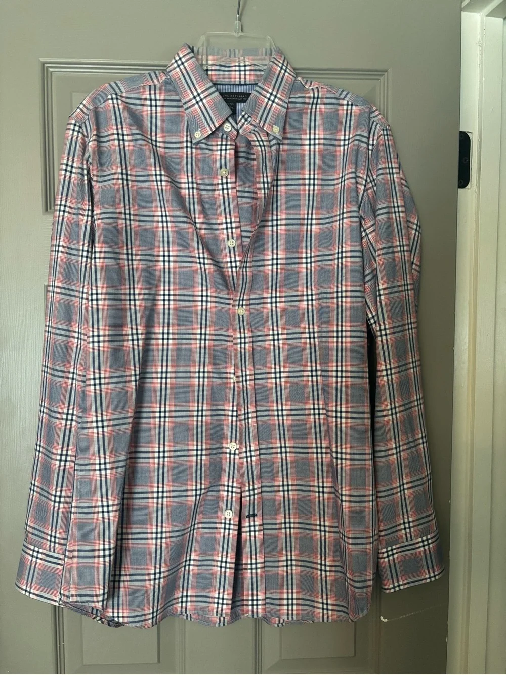 Banana Republic Non Iron Tailored Fit Plaid Button-Down
